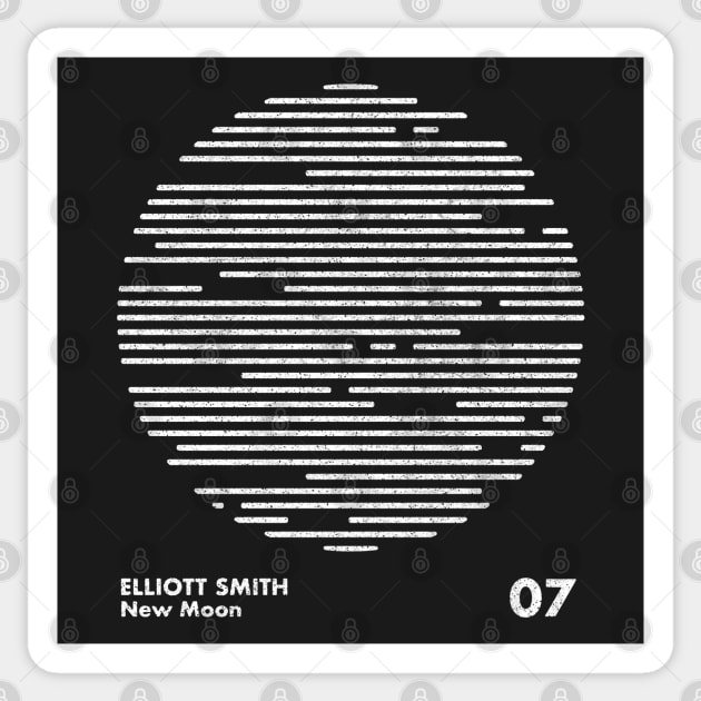 Elliott Smith /  New Moon  / Minimalist Design Artwork Sticker by saudade